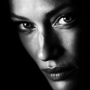 Ultra realistic big close-up portrait of Uma Thurman, cinematic...