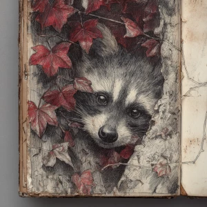 A detailed and expressive color pencil sketch of a vintage junk...