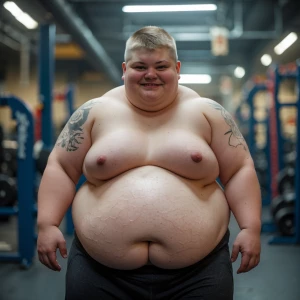 Fat kid 400lbs belly play