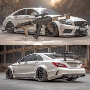 فينك تصورني جوا سيارة مرسيدس cls وتكون ب الابيض و الاسود وتحط جن...