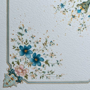 Upper-left corner: small octagonal gazebo cameo (gold filigree)...