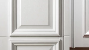 Capture a solitary kitchen cabinet door elegantly painted in a s...