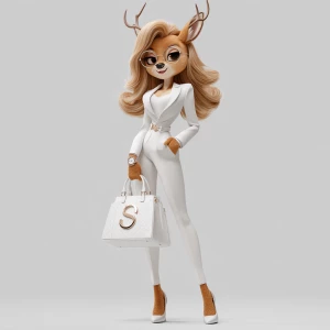 Create an ultra-realistic 8K digital illustration of a female an...