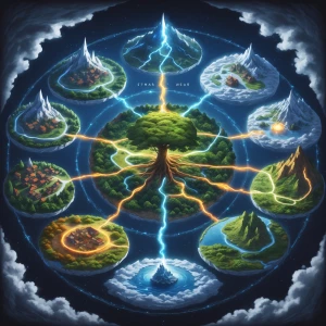 *"Create an epic fantasy map inspired by Norse mythology, showin...