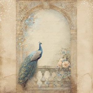 Print-ready shabby-chic postcard, 4×6 in portrait, 300 DPI, sRGB...