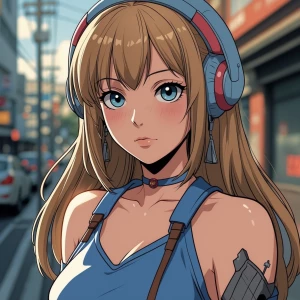 make it more realistic and a anime cartoon type of picture