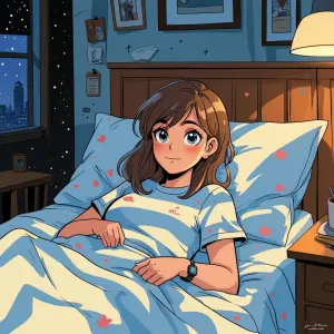 Let her to sleep up her friend