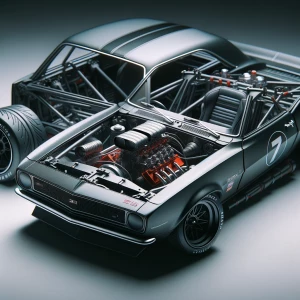 Generate a highly detailed 1/18 scale diecast model of a 1968 Bl...