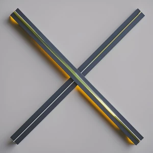 Generate an image of a geometric shape consisting of two lines i...