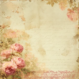 Shabby chic vintage scrapbook background paper, 12x12 inch print...