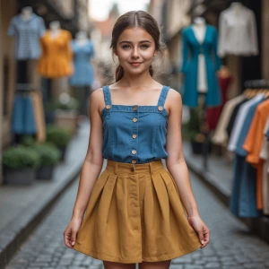 Make the girl lets the clothes