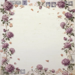 Positive Prompt — Victorian Mauve Rose Journal Page (Unlined, To...