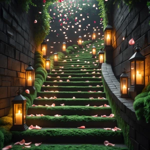 Explore Velvet Moss, an extraordinary stairwell: A stone stairca...