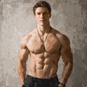 Generate an image of a confident individual showcasing their imp...