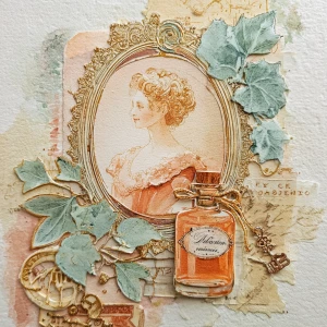 Print-ready junk journal page, A4 portrait full-bleed, 300 DPI....