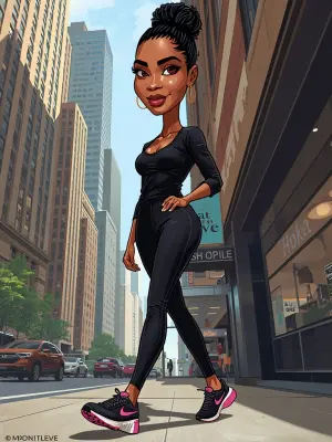 Create a photorealistic cartoon-style caricature of an image of...