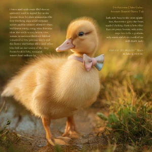 Prompt:
“A tiny baby call duck named Jazz, wearing a cute pastel...