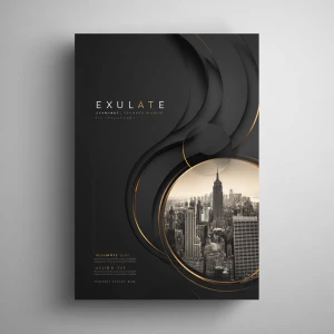 Modern corporate poster design, elegant professional flyer layou...