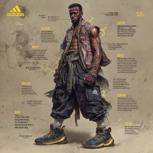 "Atlas 'The Silent Pillar,' a powerful Ethiopian man radiating i...