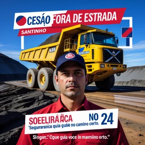 Create a Brazilian CIPA election flyer (santinho) in a tradition...