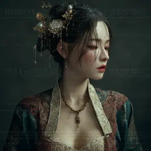 "A hyper-realistic close-up portrait of a stunningly beautiful y...