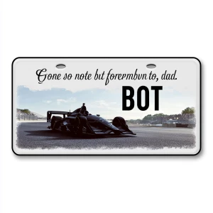 Design a 6x12-inch license plate featuring a dynamic silhouette...