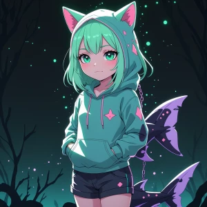 > Gawr Gura reimagined in the style of Undersharker from Hungry...