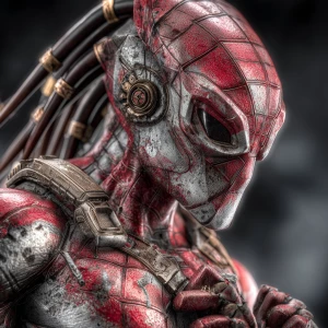 T-800 Spider-Man in the style of Yautja's (Hunter Predator),ultr...