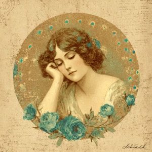 Print-ready shabby-chic round medallion, diameter ~4.5–5 in, 300...