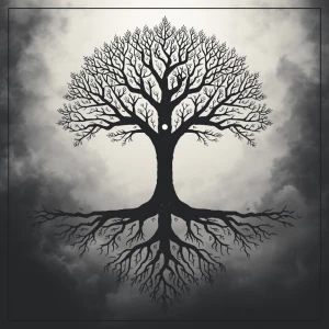 1:1 square composition, full bleed, no white border, flat 2D art...