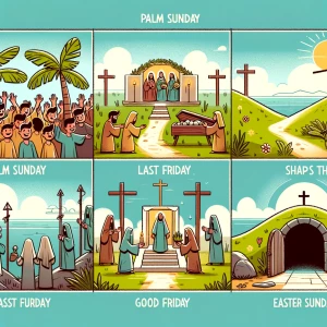 Erzähl die oster geschichte von palmsonntag bis ostersonntag
