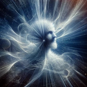 lines of code and ethereal patterns. The image is a stunning wor...