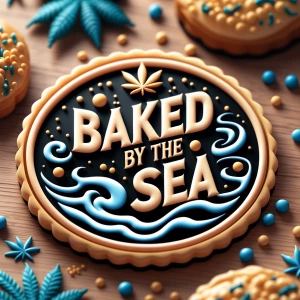Create a logo for “Baked by the Sea” a baking goods company that...