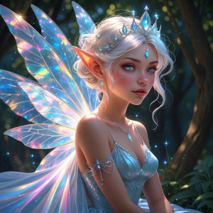 A mesmerizing ethereal pixie, her delicate features shimmer with...