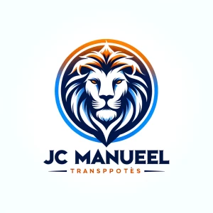 "A professional logo for a trucking company named 'JCMANUEL TRAN...