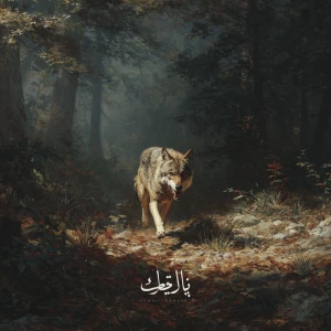 اسد في الغابة يركض وراء الاشيء