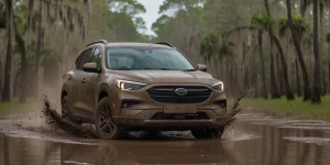 SUV in picture driving wild through the ocala swamp mud is flyin...