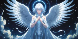 In the celestial realm of Seraphic Sorrow, a radiant being embod...