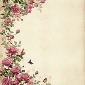 Victorian Mauve Rose Journal Page (Unlined, Left Vine Panel)
Pri...