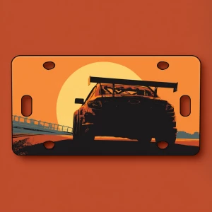 I want you to create a license plate design 6 / 12 inches in siz...