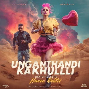 Create colorful a cinematic song cover for “Ungangithandi Kakhul...