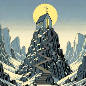 Que imagem impactante e simbólica!
Esta ilustração mostra uma pe...