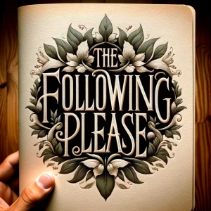 hand write the following please