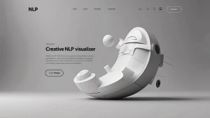Create a minimalistic and creative grayscale hero image for a we...