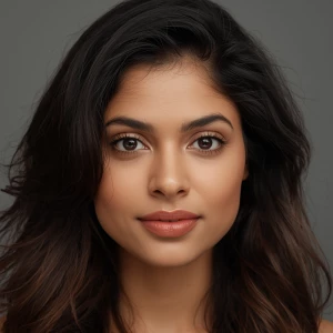 Ultra-realistic portrait photo of a 27-year-old Indian woman,
f...