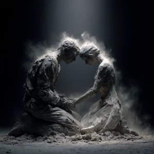 Two souls meeting for the last time at the border of dream and r...