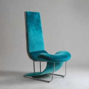 Chaise articulée qui se porte en vêtements design turquoise Gree...