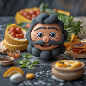 Buatkan poto mahluk genderuwo sedang berjalan