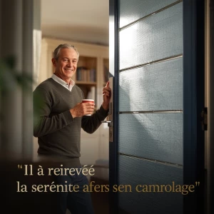 Crée une scène photo-réaliste publicitaire représentant un clien...