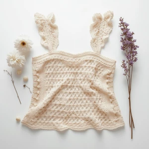 Create an eye-catching flat lay arrangement showcasing a delicat...